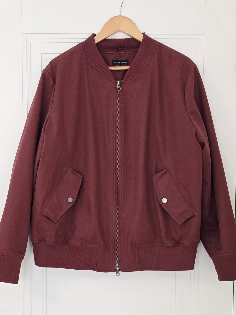 Universal Standard Burgundy Bomber Jacket - Zip Front, Size 14-16, Euc